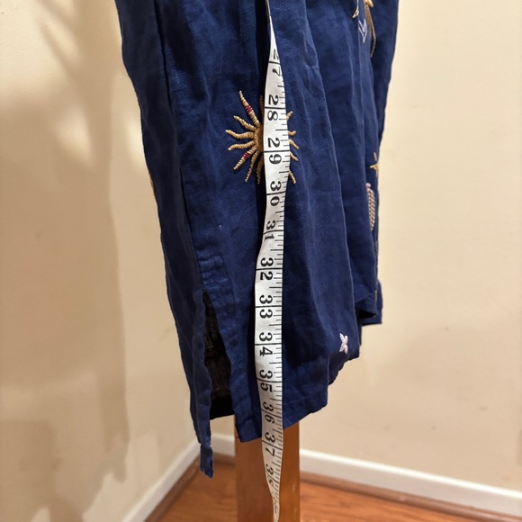 Johnny Was Embroidered Linen Monroe Tunic Shift Dress M - Picture 7 of 12